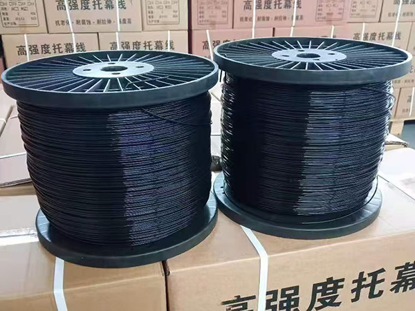 Greenhouse polyester trellis wire